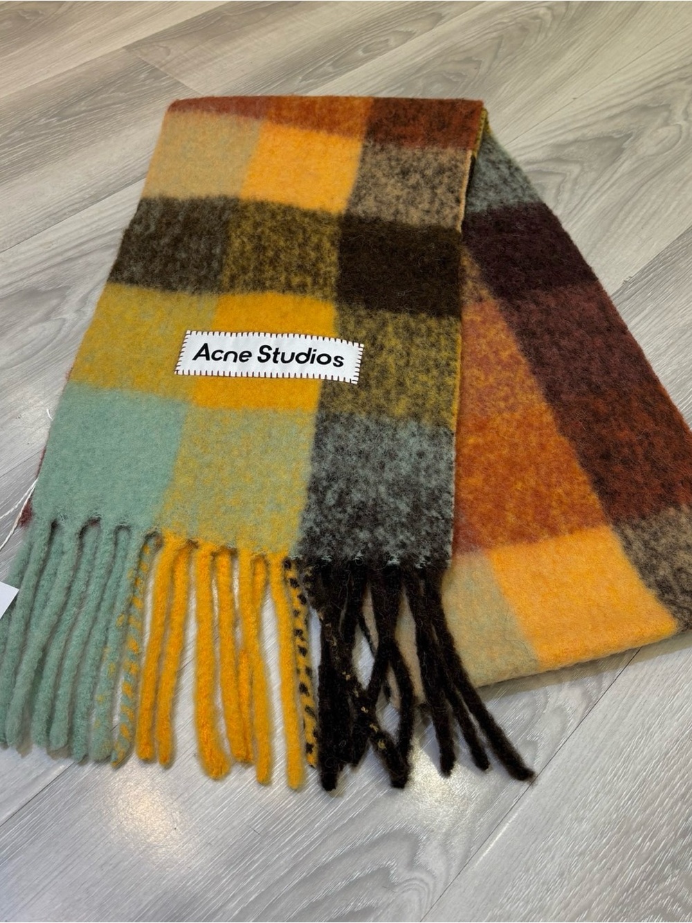 Acne Studios Mohair Checked Scarf new with tags